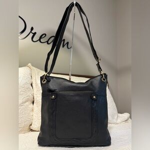 Gently Used Great American Leather Works Black Leather Shoulder Bag